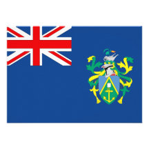 Pitcairn Islands Flag Personalized Invitation