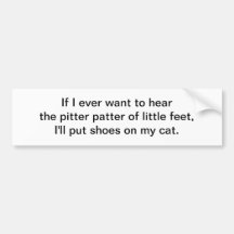 Pitter patter of little feet - bumper sticker