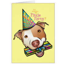 Pittie Party Greeting Card