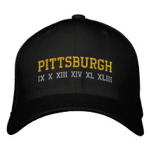 Pittsburgh IX X XIII XIV XL XLIII Embroidered Hat