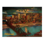 Pittsburgh par la carte postale de clair de lune