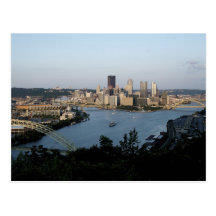 Pittsburgh Photo Postcard - City Day View