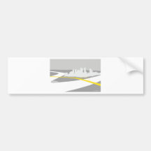 Pittsburgh skyline graphic bumper stickers