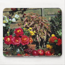 Pivoines, dahlias, coleus tapis de souris