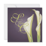 PixDezine Calla lilies+plum, wedding Invitations