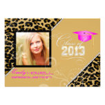 PixDezines 2013 Grads, cheetah print/diy colours Custom Invitations