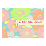 PixDezines Alegre Retro Floral, Pastel/DIY colour! Business Card Template