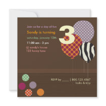 PixDezines Baloons Birthday Party Custom Invite