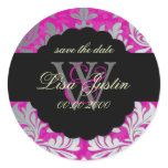 PixDezines Baroque Damask/Faux Silver+Pink/Magenta