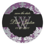 PixDezines Baroque Damask/Faux Silver+Purple/Lilac Stickers