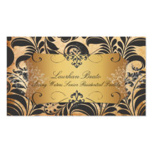 PixDezines Bellissimo damask/faux parchment Business Card