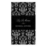 PixDezines Black+White Arianna Vintage Damask Business Card