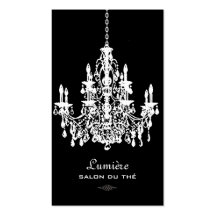 PixDezines Black+White Chandelier/DIY background Business Card Templates