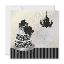 PixDezines Black+White Wedding Cake Bridal Shower