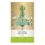 PixDezines blue crystal chandelier/DIY colour Business Cards