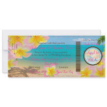 PixDezines Boarding Pass Pink Plumerias+beach