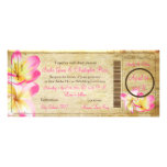 PixDezines Boarding Pass Pink Plumerias Custom Invitation