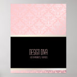 PixDezines Céline Damask, Rosequartz + Pink