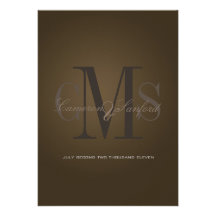 PixDezines Contemporary + classy/cafe noire Personalized Invite