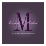 PixDezines Contemporary + classy/plum Personalized Announcement