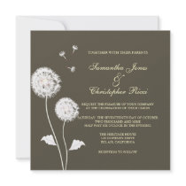 PixDezines Dandelions, diy background colours Personalized Invitation