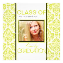 PixDezines diy 2012 graduation, ella damask Personalized Invite