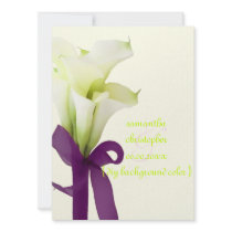 PixDezines diy background/calla lily bouquet Custom Invites