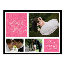 PixDezines DIY colour/Damask Photos Thank you Post Cards
