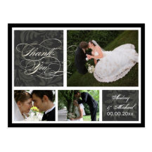 PixDezines DIY colour/Damask Photos Thank you Post Cards