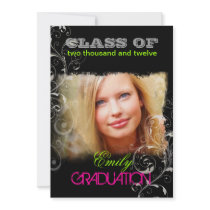 PixDezines/diy colour/swirls 2012 graduation Custom Invitation