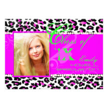 PixDezines diy colours/2012 Grads, cheetah print Personalized Invite