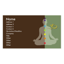 PixDezines diy colours meditation+om symbol Business Cards