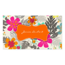 PixDezines Hawaiian Jungle/diy Background colour Business Card Template