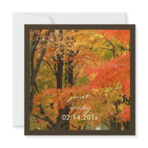 PixDezines in the woods, fall weddings/DIY events Invitations