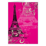 PixDezines La Tour Eiffel+Swirls Greeting Cards