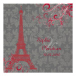 PixDezines La Tour Eiffel+Swirls Personalized Announcement