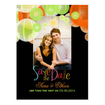 PixDezines lanterns save the date Post Card