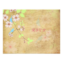 PixDezines Love Birds RSVPs require 5x7 Invites