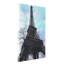 PixDezines paris, eiffel tower Stretched Canvas Prints