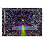 PixDezines peacock/diy font/purple+green Card