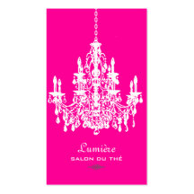 PixDezines Pink+White Chandelier/DIY background Business Card