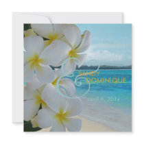PixDezines Plumeria Lei /beach/tropical wedding Invite