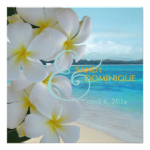 PixDezines Plumeria Lei /beach/tropical wedding Invite