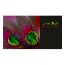 PixDezines Psychedelic Peacock, Customize It! Business Card
