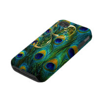 PixDezines Psychedelic Peacock+filigree swirls Iphone 4 Tough Case