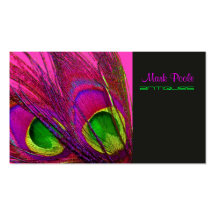 PixDezines Psychedelic Peacock,/neon/diy fonts Business Card Templates