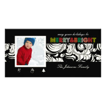 PixDezines quills pattern, christmas Photo Card