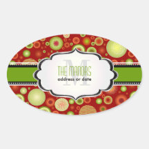 PixDezines Red+Green Christmas Ornaments Sticker