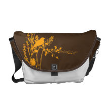 PixDezines retro chick/diy background colour Courier Bag