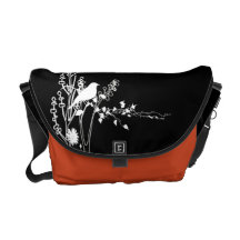 PixDezines retro chick/diy background colour Courier Bags